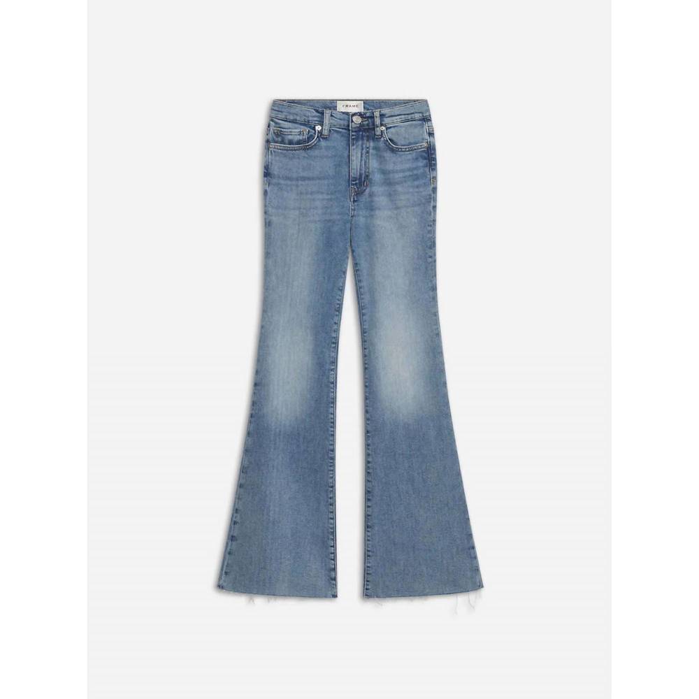 NEW FRAME le easy flare raw fray jean in whimsy - Picture 2 of 4